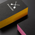 Stylish Edge Painted Black Business Card For A Cafe