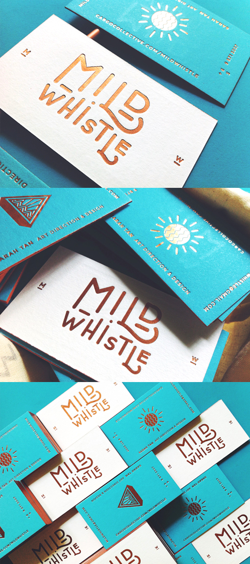 Beautiful Typography Turquoise And Gold Letterpress Business Card