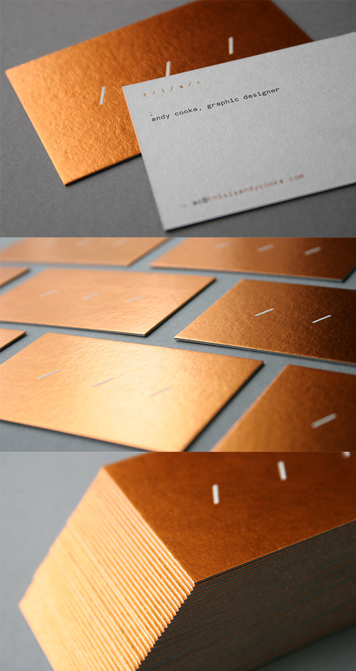 Brilliant Hot Foil Stamped And Letterpress Business Card For A Graphic Designer