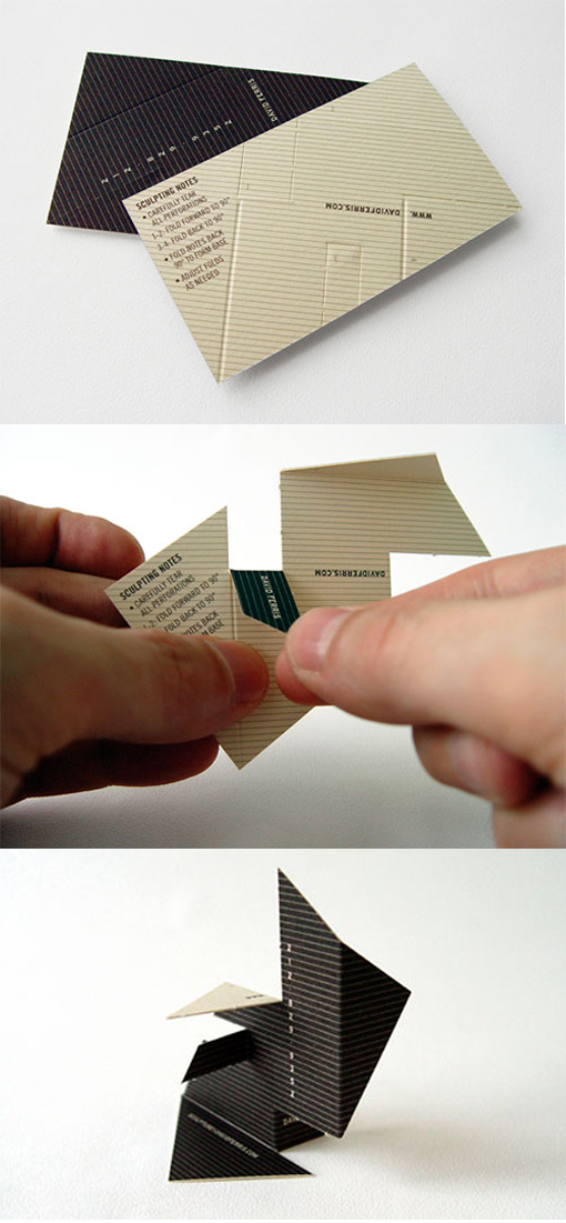 Creative Interactive Sculpture Business Card