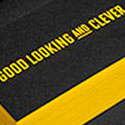 Eye Catching Black And Yellow Edge Painted Business Card