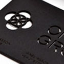 Intricate Laser Cut And Etched Black Business Card Design