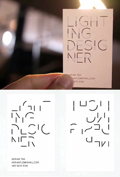 Minimalist Design Black And White Hidden Message Business Card