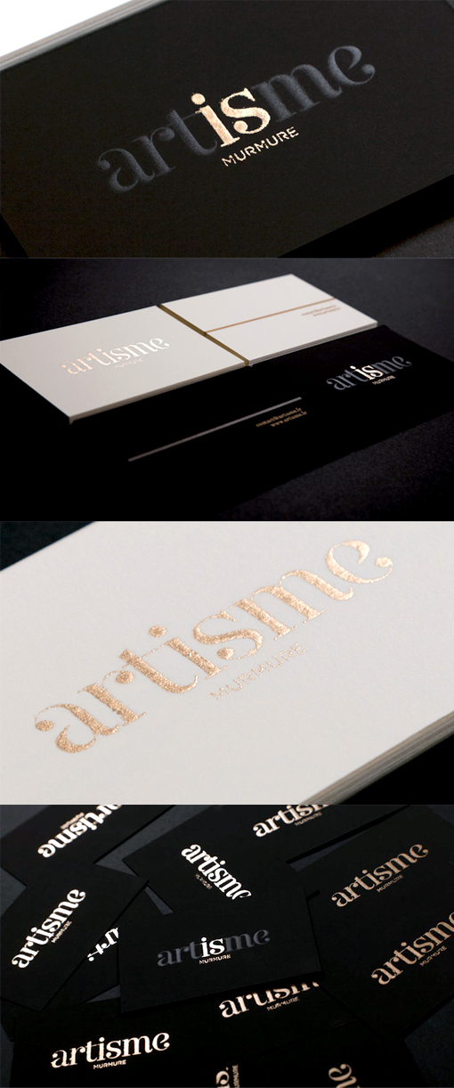 Classically Styled Black And White Business Cards For An Art Co-op