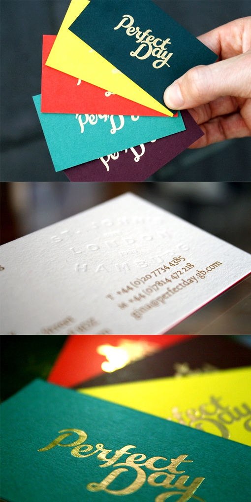 Fantastic Typography On A Hot Foil Stamped Business Card