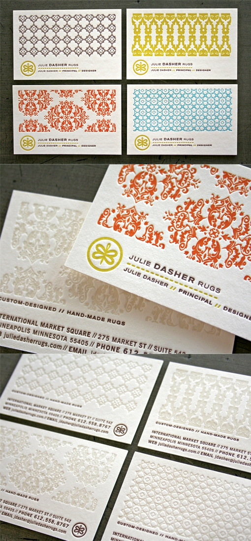 Gorgeous Pattern And Texture On A Letterpress Printed Business Card