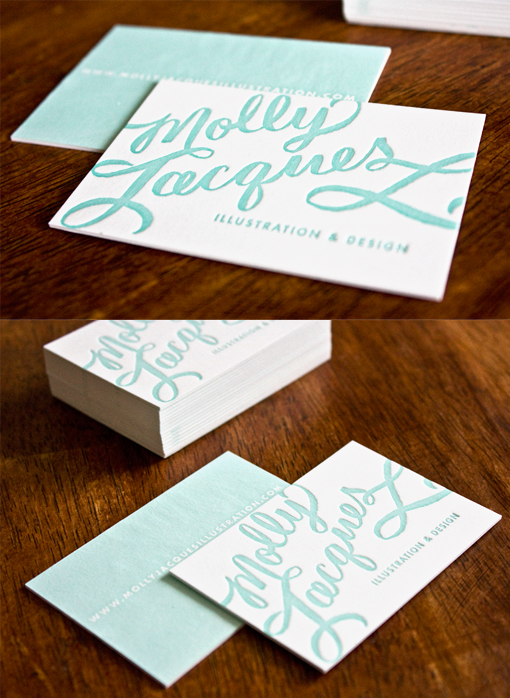 Beautiful Calligraphy And Typography On A Business Card For An Illustrator