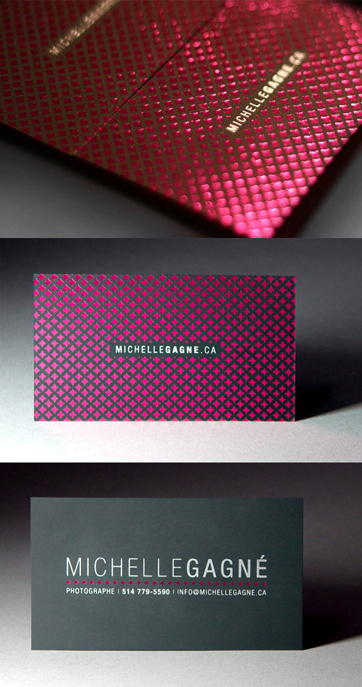 Extravagant Hot Foil Stamped Business Card For A Fashion Photographer