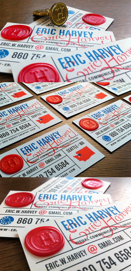 Fancy Business Cards On a Budget - Digital Print And Wax Seal