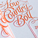 Fantastic Typography And Logo On A Letterpress Edge Painted Business Card