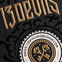 Incredible Illustration On A Black White And Gold Embossed Business Card