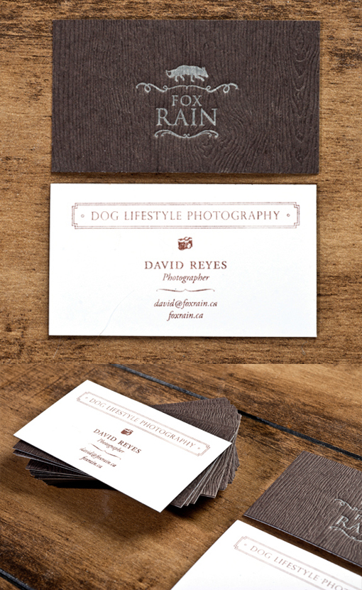Textured Hand Stamped And Letterpress Business Card For A Photographer