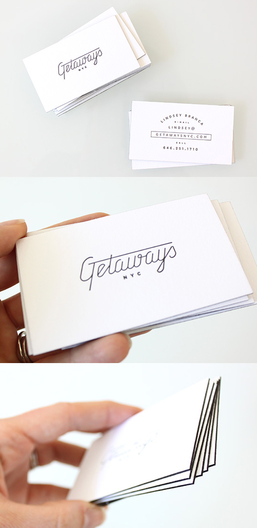 Vintage Typography On A Sophisticated Black And White Edge Painted Business Card