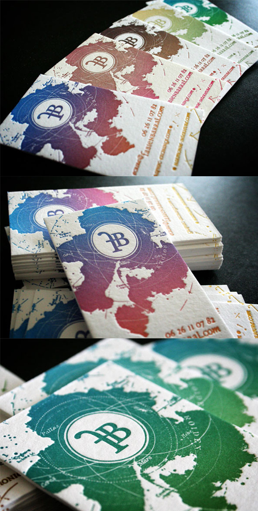 Beautiful Gradient Inked Business Cards