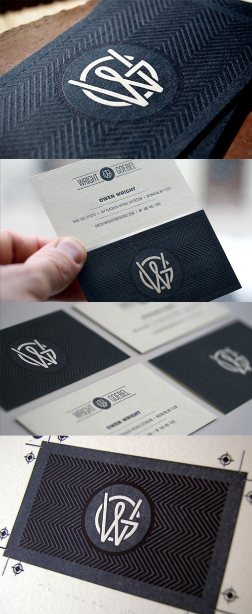 Beautifully Textured Letterpress Business Card Design