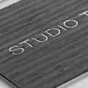 Black And White Business Cards Printed On A Variety Of Experimental Surfaces