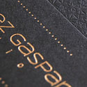 Textured Letterpress Gold Foil Edge Painted Business Card