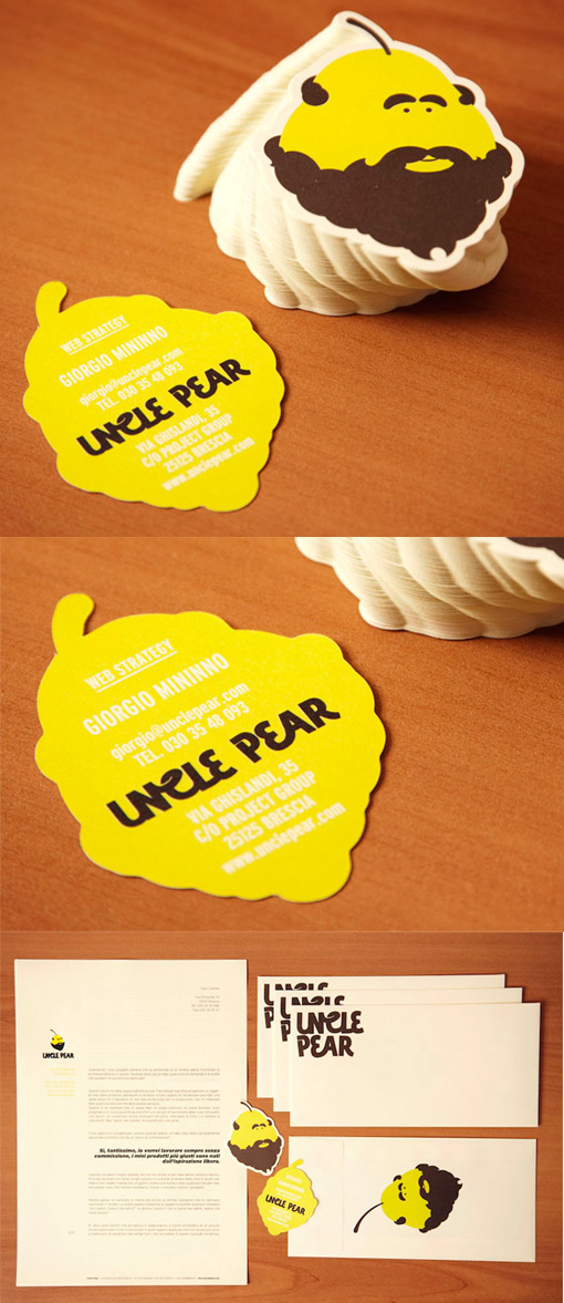 Unusually Shaped Custom Die Cut Business Card