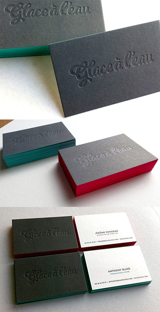 Fantastic Typography On Edge Painted Black Letterpress Business Cards