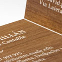 Sleek Screen Printed Wood Business Card Design For A Financial Consultant