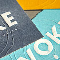 Stylish Embossed Letterpress Business Card Design