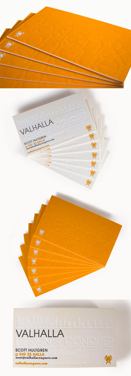 Textured Letterpress Business Card For A Designer