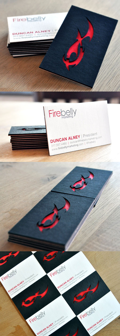 Amazing Multi Layered Black Laser Cut Business Card