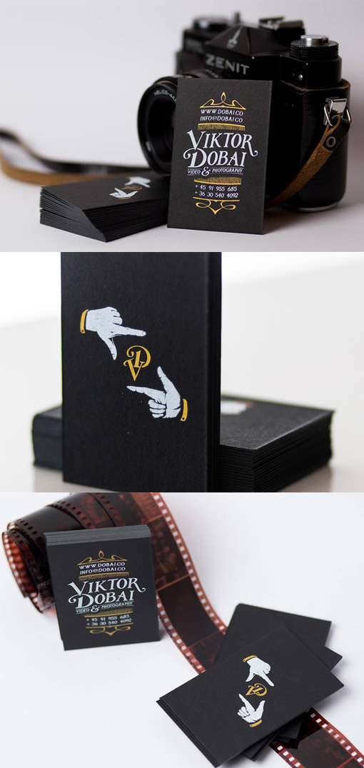 Custom Typography On An Inspirational Business Card For A Photographer