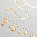 Elegant Metallic Foil Edge Painted Letterpress Business Card For A Gallery