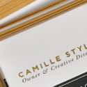 DIY Gold Edge Painted Business Cards For A Lifestyle Blogger