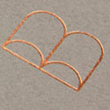 Minimalist Design Copper Hot Foil Stamped Logo On A Triplexed Business Card