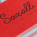 Minimalist Design With Great Colour On A Letterpress Business Card For A Design Studio