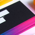 Creative Gradient Edge Painted Business Card Design