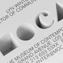 Minimalist Laser Cut Business Card Design For The Museum Of Contemporary Art