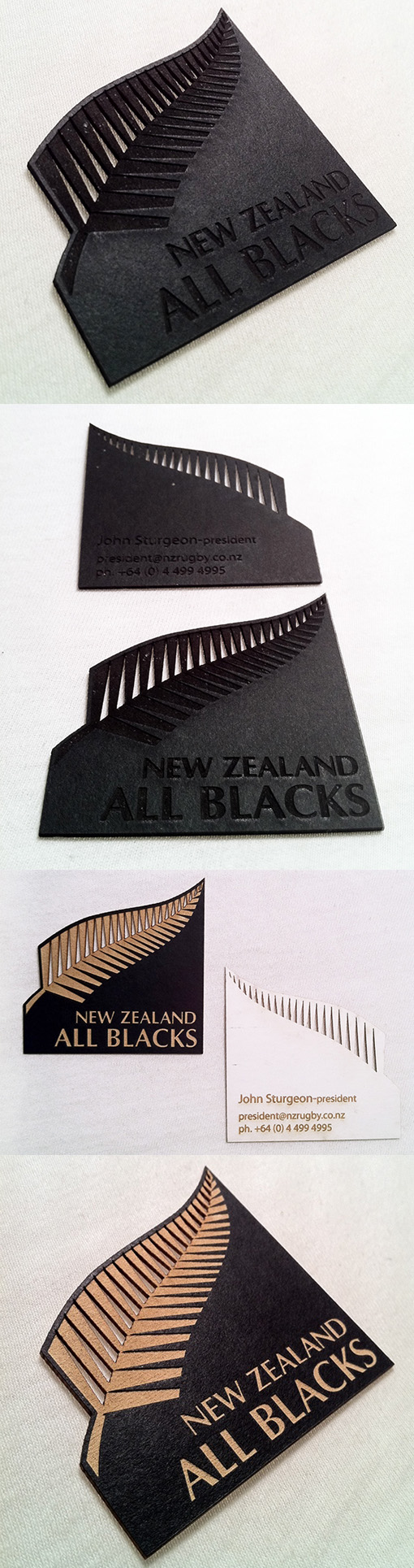 All Blacks Rugby business card