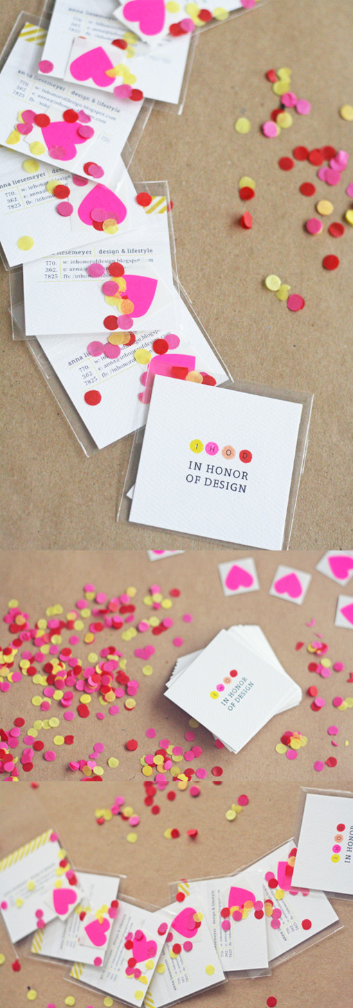 Sweet Interactive DIY Business Card Design For A Blogger