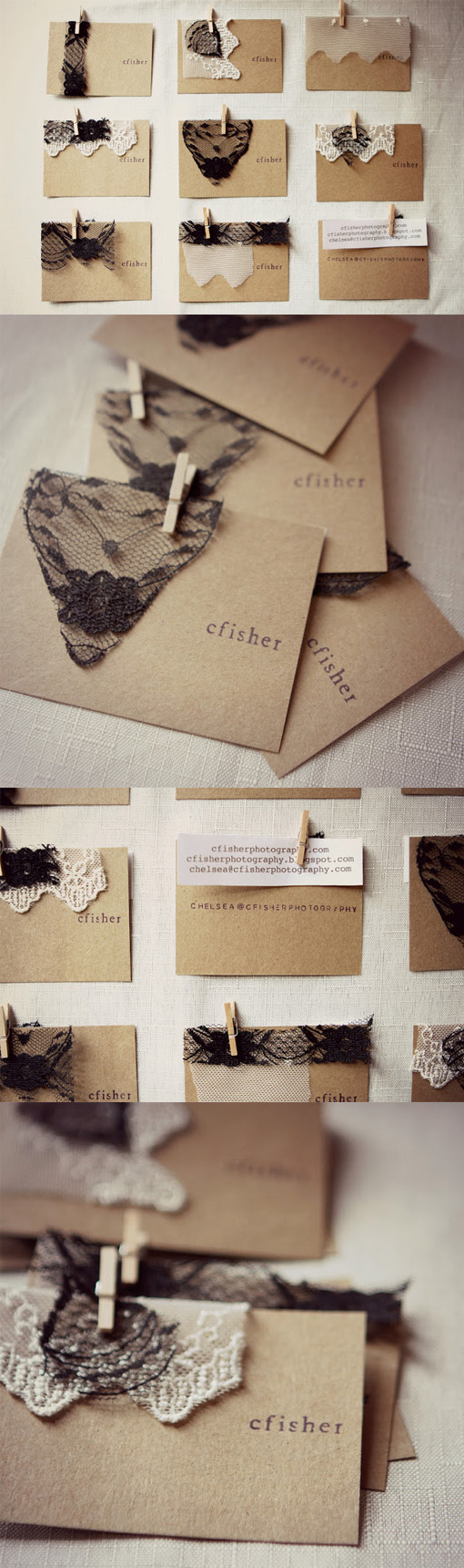 Unique Tactile Lace Diy Business Cards For A Photographer Cardobserver