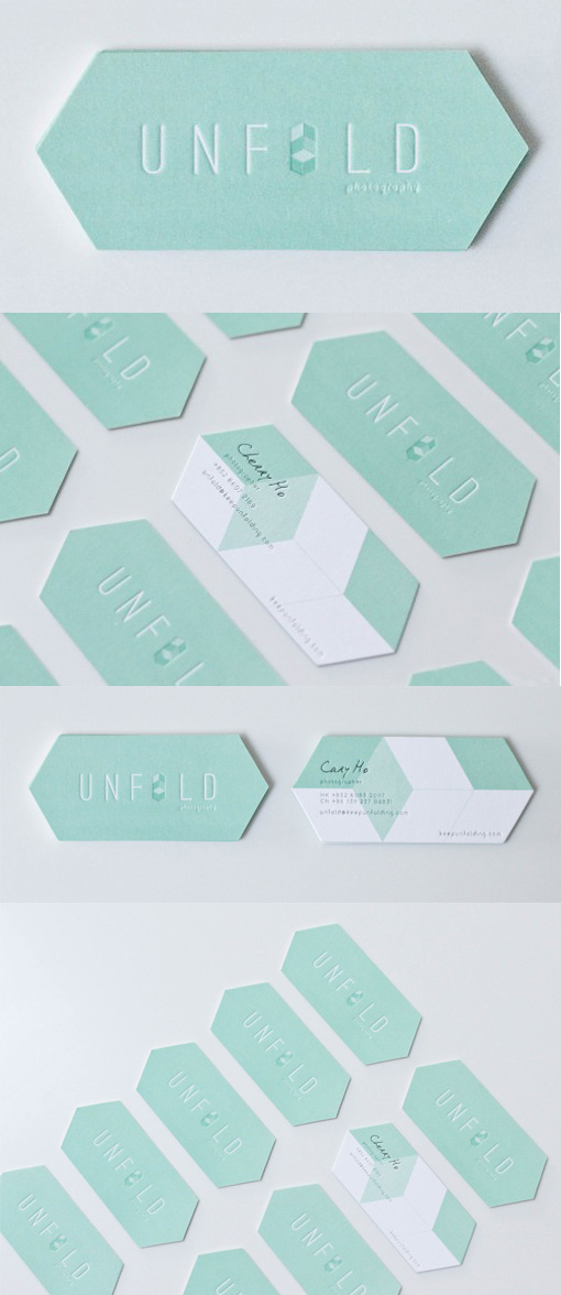 Beautiful Die Cut Letterpress Business Card Design For A Photographer