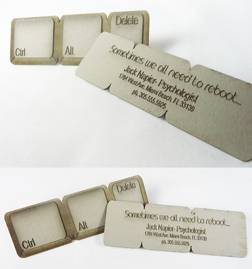 Clever Laser Cut Business Card For A Psychologist