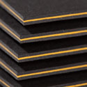 Sleek Black Edge Painted Letterpress Business Card Design
