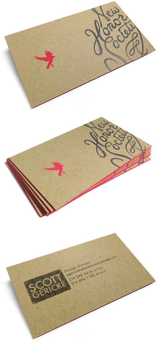 Beautiful Hand Drawn Calligraphy And Hand Stamping On A Business Card For A Marketing Agency