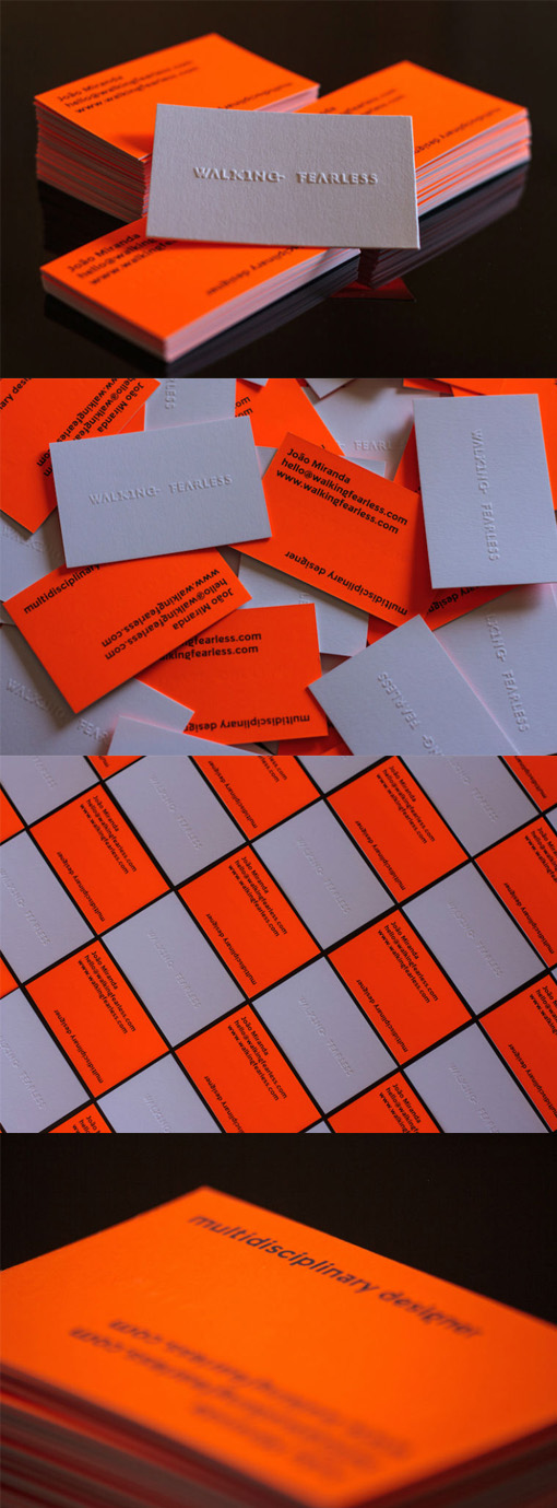 Orange Business Cards, Business Cards Paper