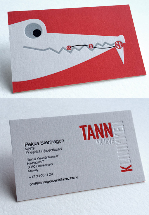 Cute And Quirky Letterpress Business Card For An Orthodontist