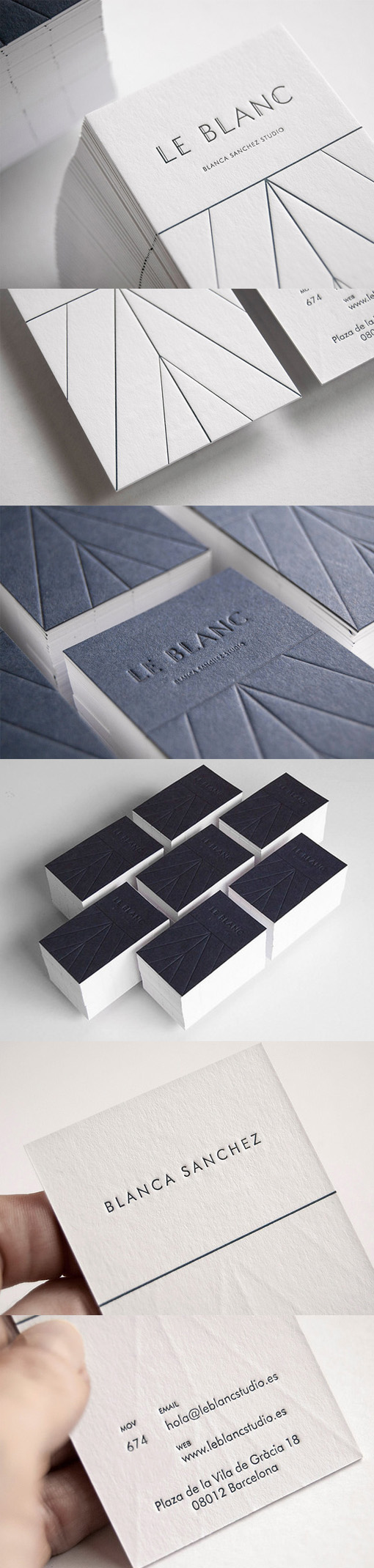 Stylish Textured Letterpress Business Card Design