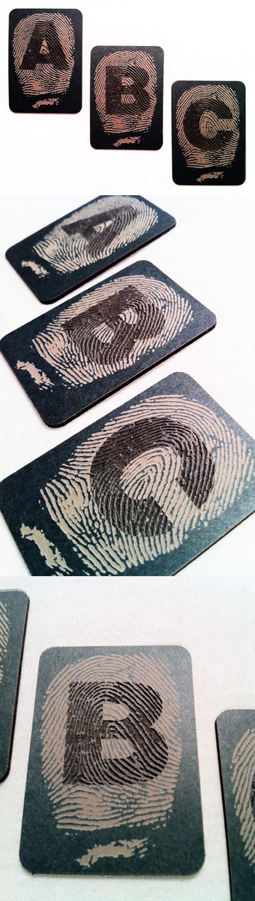 Amazing Laser Cut Fingerprint Business Card Design