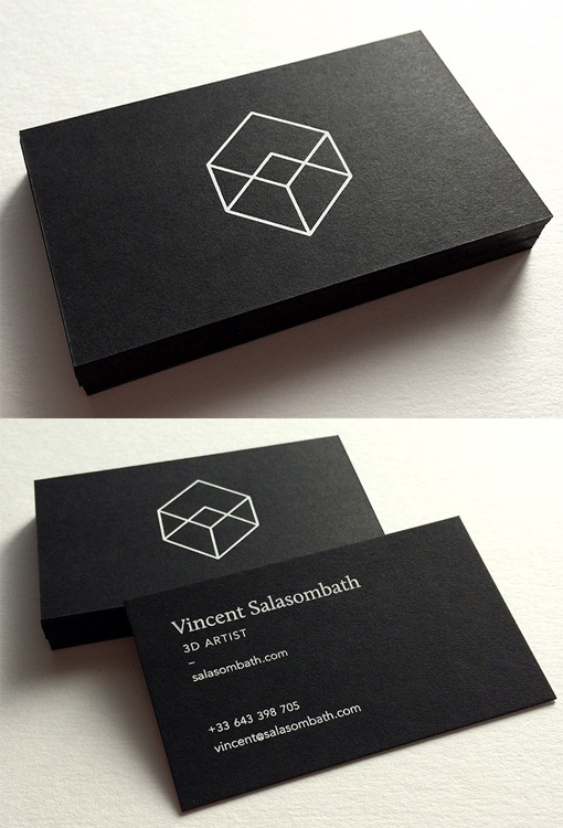 Clean And Crisp Black And White Minimalist Business Card For A Graphic Designer