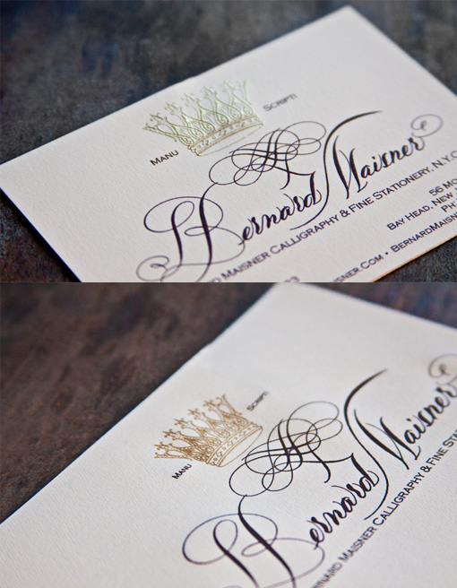 Expertly Hand Drawn Typography On A Business Card For A Calligrapher