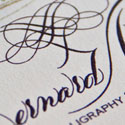 Expertly Hand Drawn Typography On A Business Card For A Calligrapher