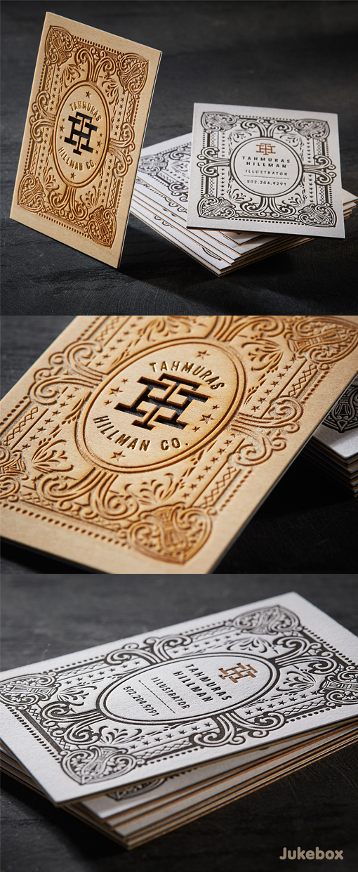 Impressive 3ply Wood Business Cards with Laser Etching