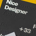 Bold Silver Foil On Black Business Card For A Graphic Designer